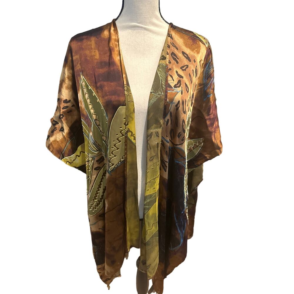 Elegant Brown and Yellow Women's Blouse